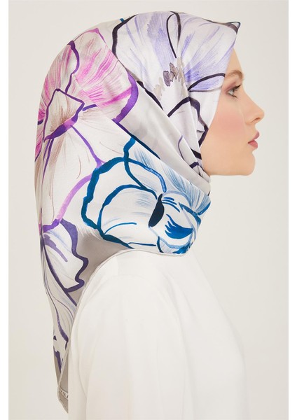 Çiçek Desenli Twill İpek Eşarp 24Ya9110 5 35 fiyatları