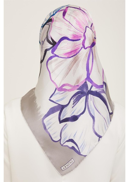 Çiçek Desenli Twill İpek Eşarp 24Ya9110 5 35 fırsatları