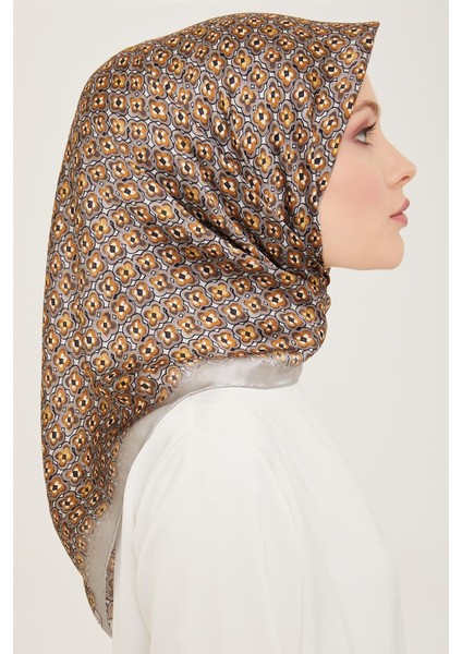 Klasik Desenli Twill İpek Eşarp 24Ya9134 67 38 fiyatları