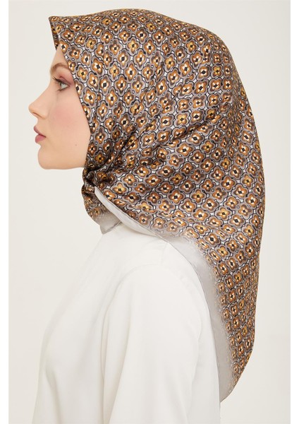 Klasik Desenli Twill İpek Eşarp 24Ya9134 67 38 modelleri