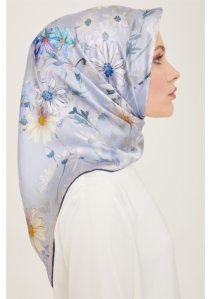 Çiçek Desenli Twill İpek Eşarp 24Ya9129 02 fiyatları