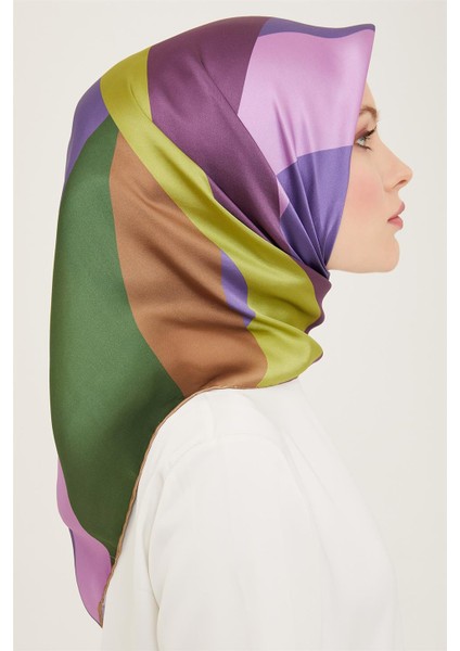 Geometrik Desenli Twill İpek Eşarp 24Ya9148 31 02 fiyatları
