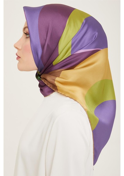 Geometrik Desenli Twill İpek Eşarp 24Ya9148 31 02 modelleri
