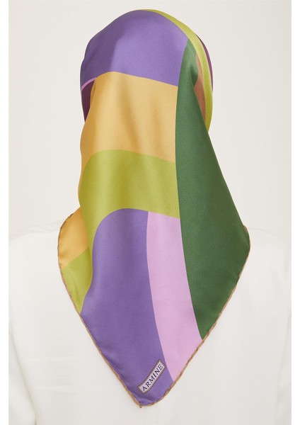 Geometrik Desenli Twill İpek Eşarp 24Ya9148 31 02 fırsatları