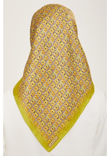 Klasik Desenli Twill İpek Eşarp 24Ya9134 67 06 fırsatları