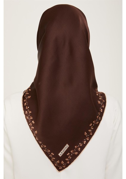 Klasik Desenli Twill İpek Eşarp 24Ya9168 89 88