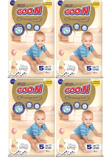 Goon Premium Soft 5 Beden Bebek Bezi 12-20 kg 224 Adet