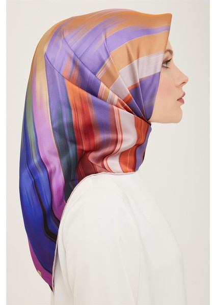 Soyut Desenli Twill İpek Eşarp 24Ya9131 52 01 fiyatları