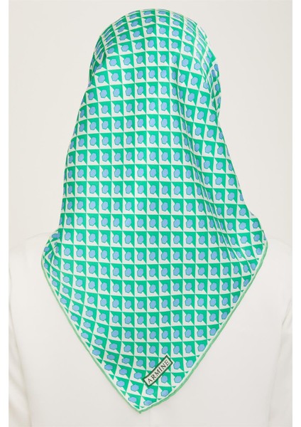 Geometrik Desenli Twill İpek Eşarp 24Ya9109 53 53 fırsatları