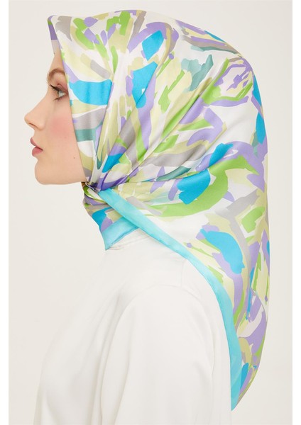 Çiçek Desenli Twill İpek Eşarp 24Ya9140 51 53 modelleri