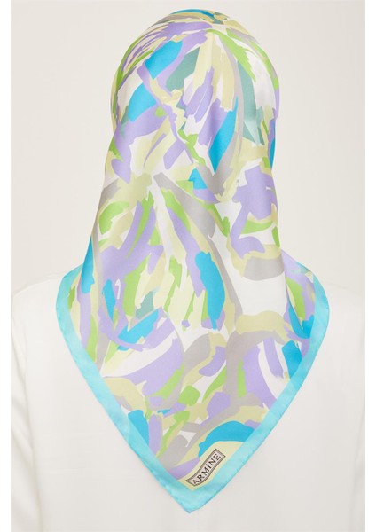 Çiçek Desenli Twill İpek Eşarp 24Ya9140 51 53 fırsatları