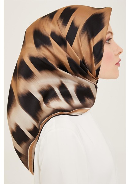 Leopar Desenli Twill İpek Eşarp 24Ya9155 04 fiyatları