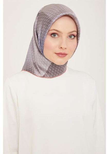 Monogram Desenli Twill İpek Eşarp 24Ya9104 52 85