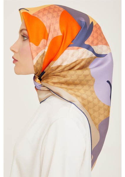 Çiçek Desenli Twill İpek Eşarp 24Ya9119 14 32 modelleri