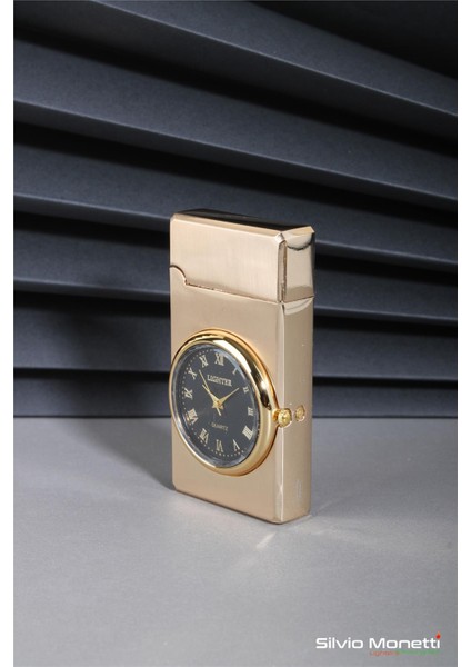 Altın Özel Tasarım Kapaklı Saatli Model Gazlı Çakmak 24CSM810MDZR02 fiyatları