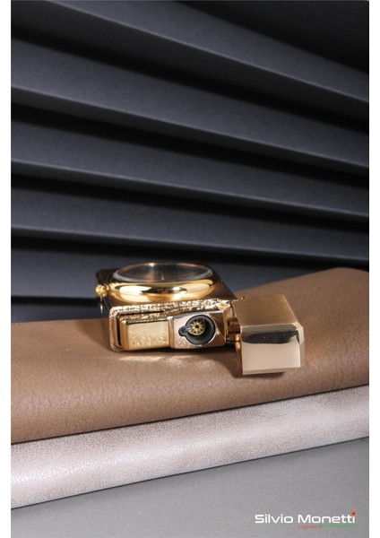 Altın Özel Tasarım Kapaklı Saatli Model Gazlı Çakmak 24CSM810MDZR02 indirimleri