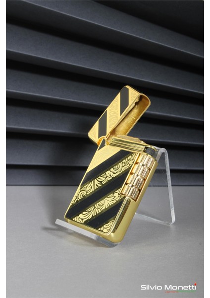 Altın Özel Tasarım Kapaklı Model Gazlı Çakmak 24CSM813BTR04