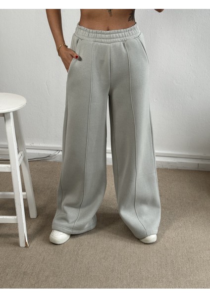 Gri Geniş Kesim Beli Lastikli Şardonlu Eşortman Altı 26237 indirimleri