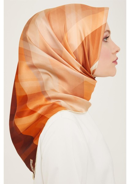 Geometrik Desenli Twill İpek Eşarp 24Ya9137 55 55 fiyatları