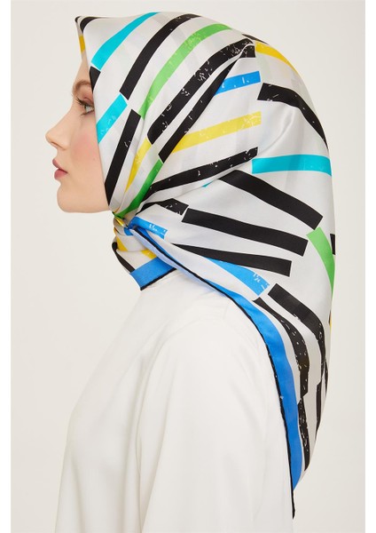 Geometrik Desenli Twill İpek Eşarp 24Ya9101 2 01 modelleri