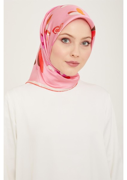 Obje Desenli Twill İpek Eşarp 24Ya9146 33 04