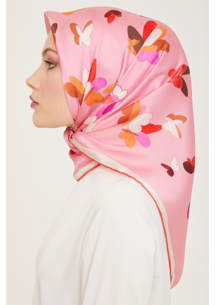 Obje Desenli Twill İpek Eşarp 24Ya9146 33 04