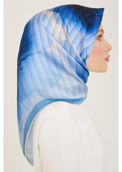 Çiçek Desenli Twill İpek Eşarp 24Ya9100 87 87 fiyatları