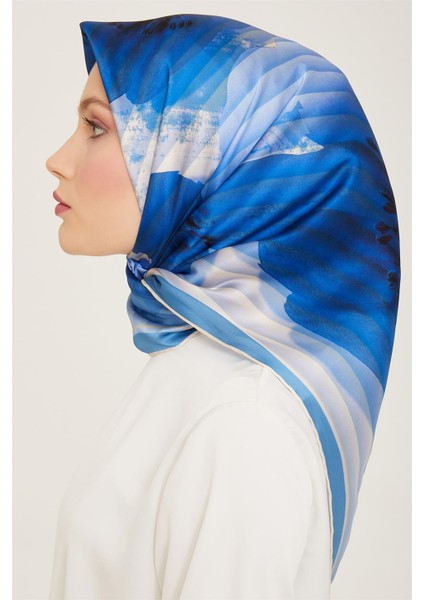 Çiçek Desenli Twill İpek Eşarp 24Ya9100 87 87 modelleri