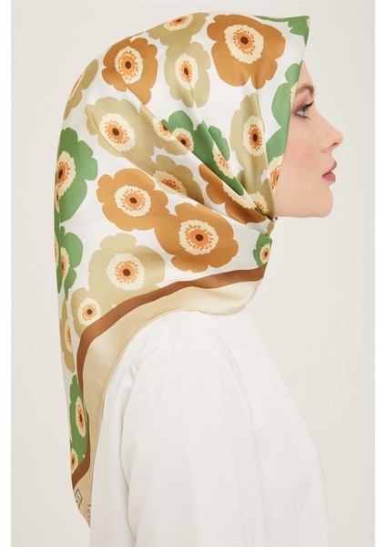 Çiçek Desenli Twill İpek Eşarp 24Ya9106 54 35 fiyatları