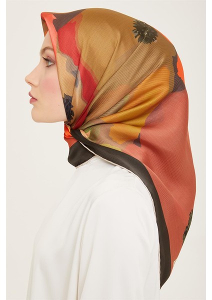 Çiçek Desenli Twill İpek Eşarp 24Ya9145 2 34 modelleri