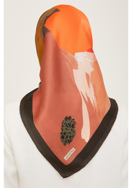 Çiçek Desenli Twill İpek Eşarp 24Ya9145 2 34 fırsatları