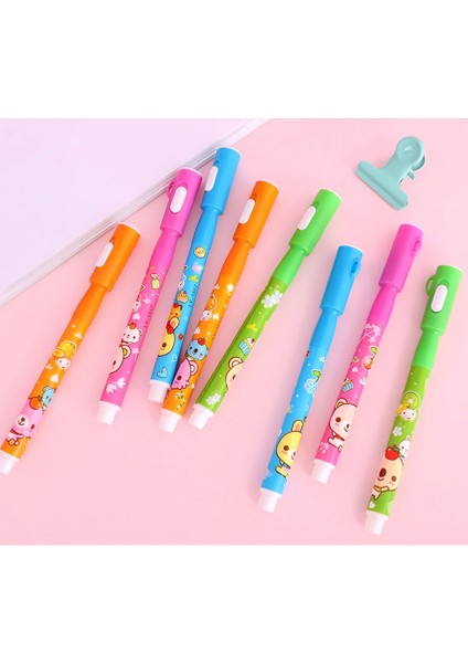 Mor Işıklı Sihirli Görünmez Kalem Işıklı Kalem Invisible Ink Pens Uv LED Light 4 Ad modelleri