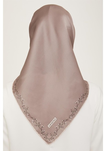 Klasik Desenli Twill İpek Eşarp 24Ya9168 89 33