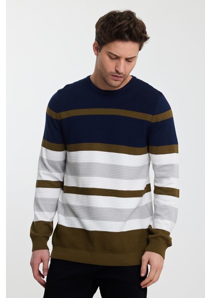 Alexandergardı Bisiklet Yaka Renk Bloklu Erkek KAZAK(E23-6710) fiyatları