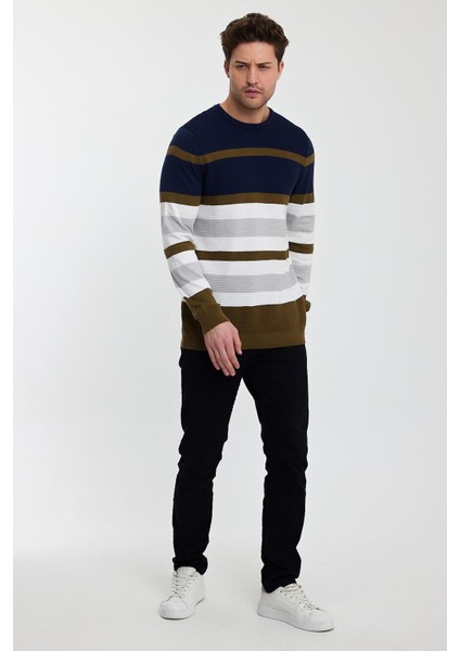 Alexandergardı Bisiklet Yaka Renk Bloklu Erkek KAZAK(E23-6710) fırsatları