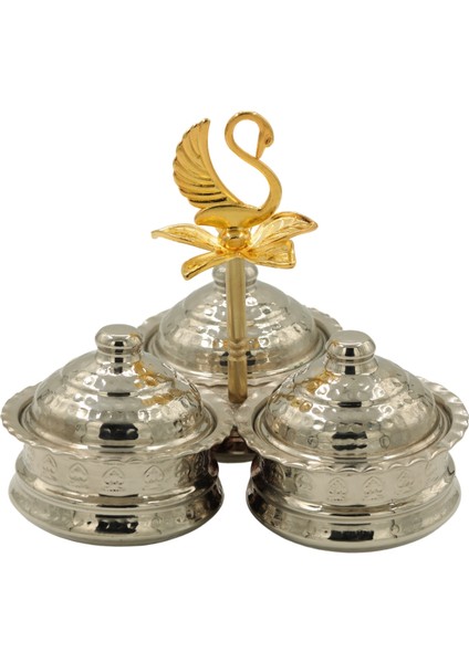 Gümüş Kaplama 3'lü Baharatlık modelleri
