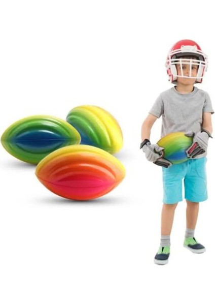 Büyük Boy Amerikan Stres Topu Amerikan Futbol Topu ( Gökkuşağı Renk ) 18 cm