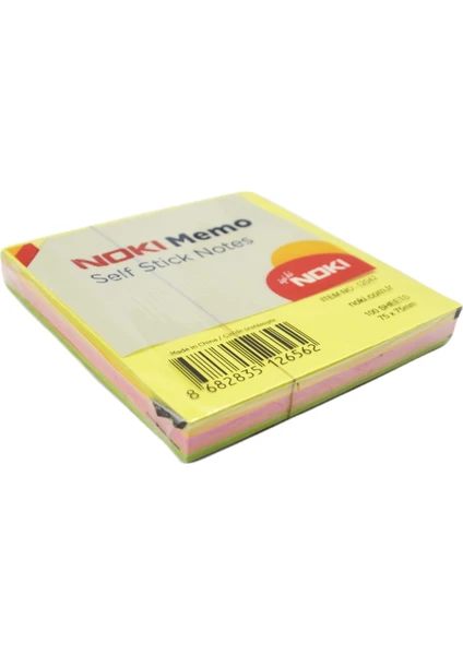 Memo Stick Notes 75X75 mm Küp Neon Yapışkanlı Not Kağıdı 100 Yaprak 12042