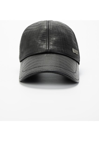 Erkek Siyah Kroko Vegan Casual Şapka 524 Z-93 Val Sapka SK23/24 modelleri