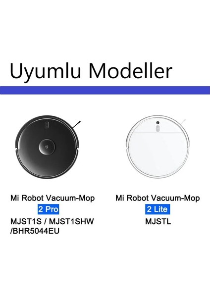 Xiaomi Mi Vacuum Mop 2 Pro MJST1S/MJST1SHW Uyumlu Robot Süpürge Fırça Filtre Seti