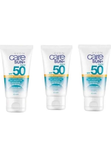 Care Sun+ Shine Güneş Kremi SPF50 50 ml 3'lü Set