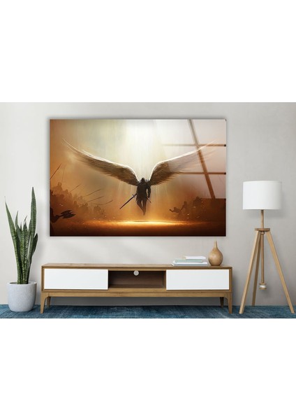 Hristiyan Melek Temperli Cam Duvar Tablosu fiyatları