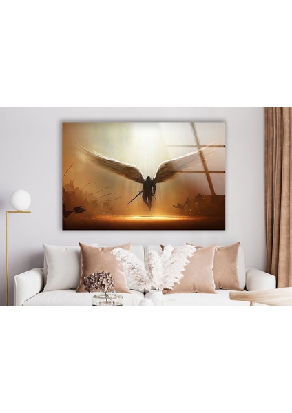 Hristiyan Melek Temperli Cam Duvar Tablosu modelleri