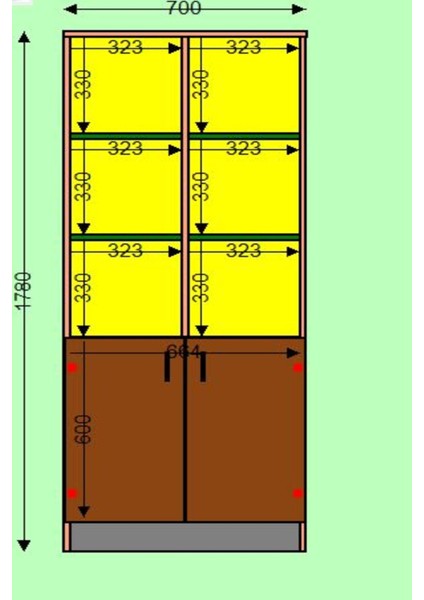 Dekoratif -Kullanışlı -Bölmeli Kapaklı Ahşap Renk Kitaplık modelleri