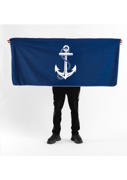 Sailor Navyblue / Çapa Marin Polar Şal