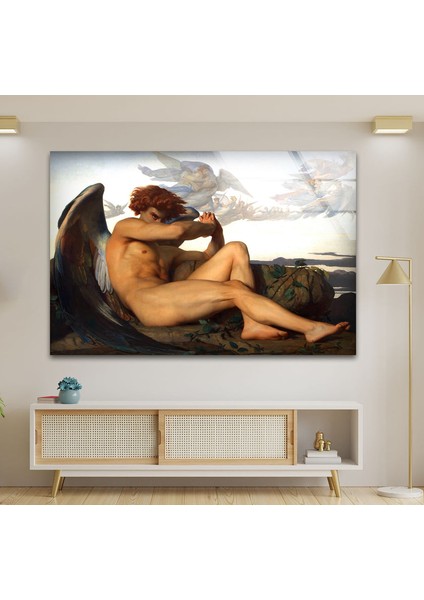 Yenik Melek Temperli Cam Duvar Tablosu fiyatları