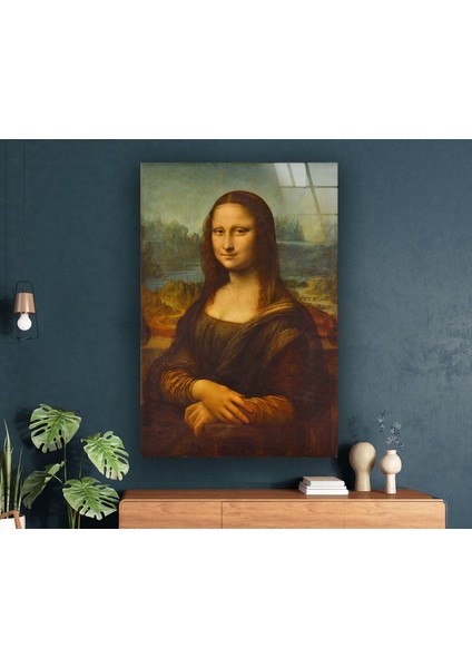 Mona Lisa Cam Duvar Tablosu