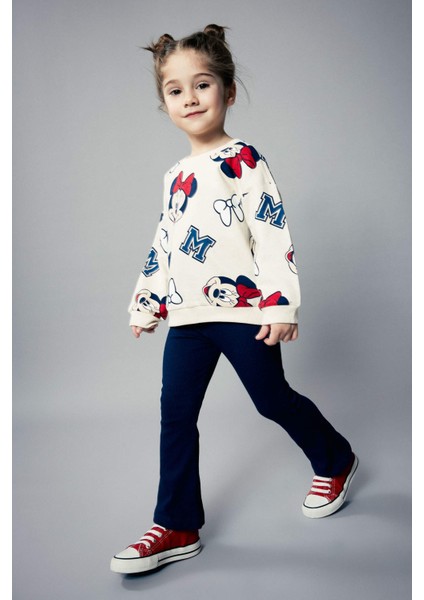 Kız Bebek Disney Mickey & Minnie Sweatshirt Tayt 2'li Takım C0776A524SP