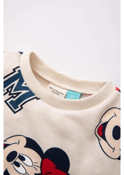 Kız Bebek Disney Mickey & Minnie Sweatshirt Tayt 2'li Takım C0776A524SP