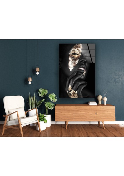 Kadın Portresi Temperli Cam Duvar Tablosu fiyatları